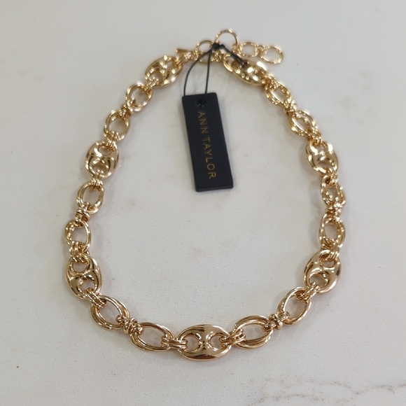 Ann Taylor Shiny Gold Link Necklace - Picture 6 of 8